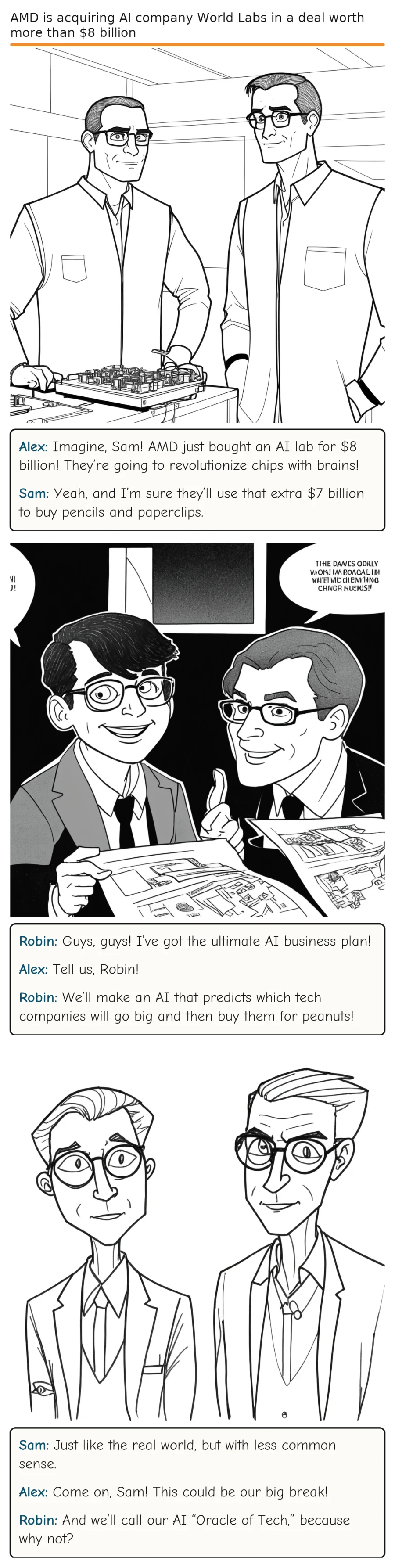AMD is acquiring AI company World Labs in a deal worth more than $8 billion — comic strip