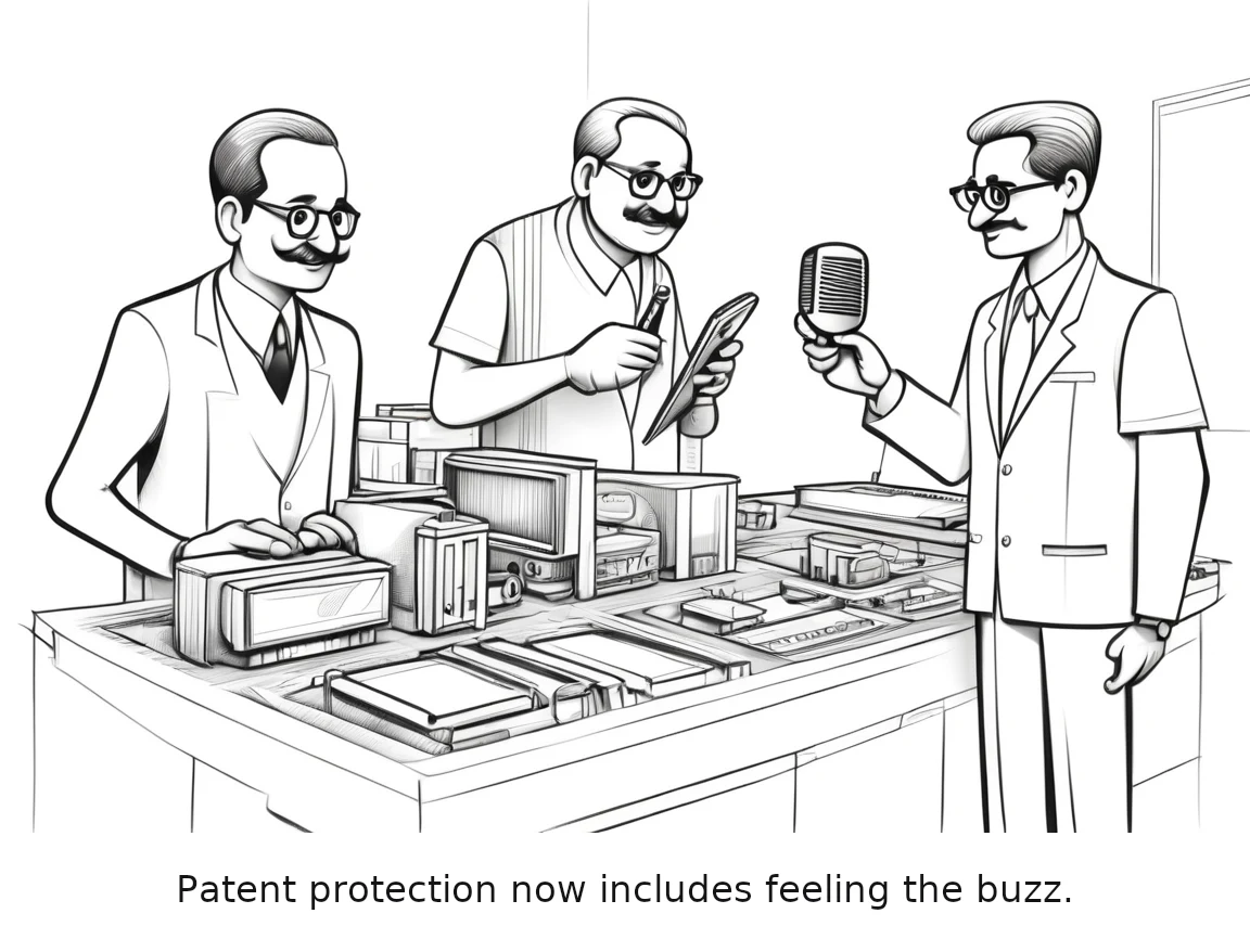 Patent protection now includes feeling the buzz.