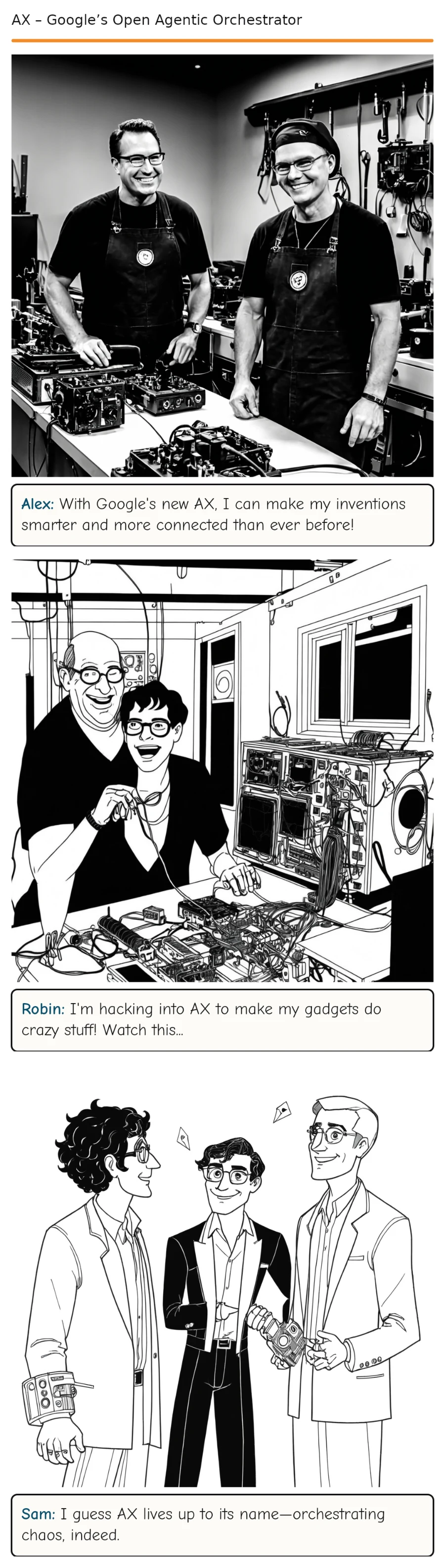 AX – Google’s Open Agentic Orchestrator — comic strip
