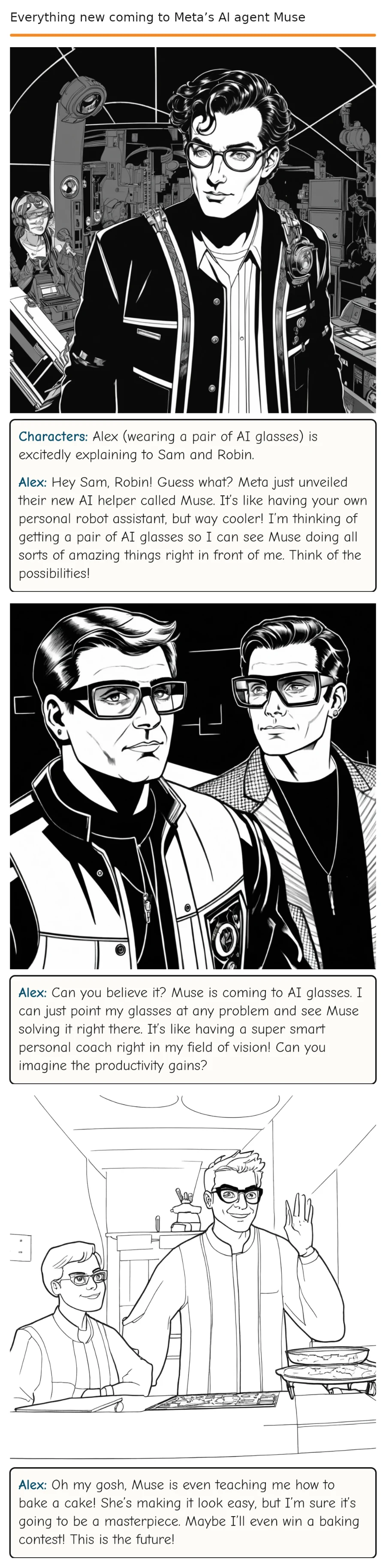 Everything new coming to Meta’s AI agent Muse — comic strip