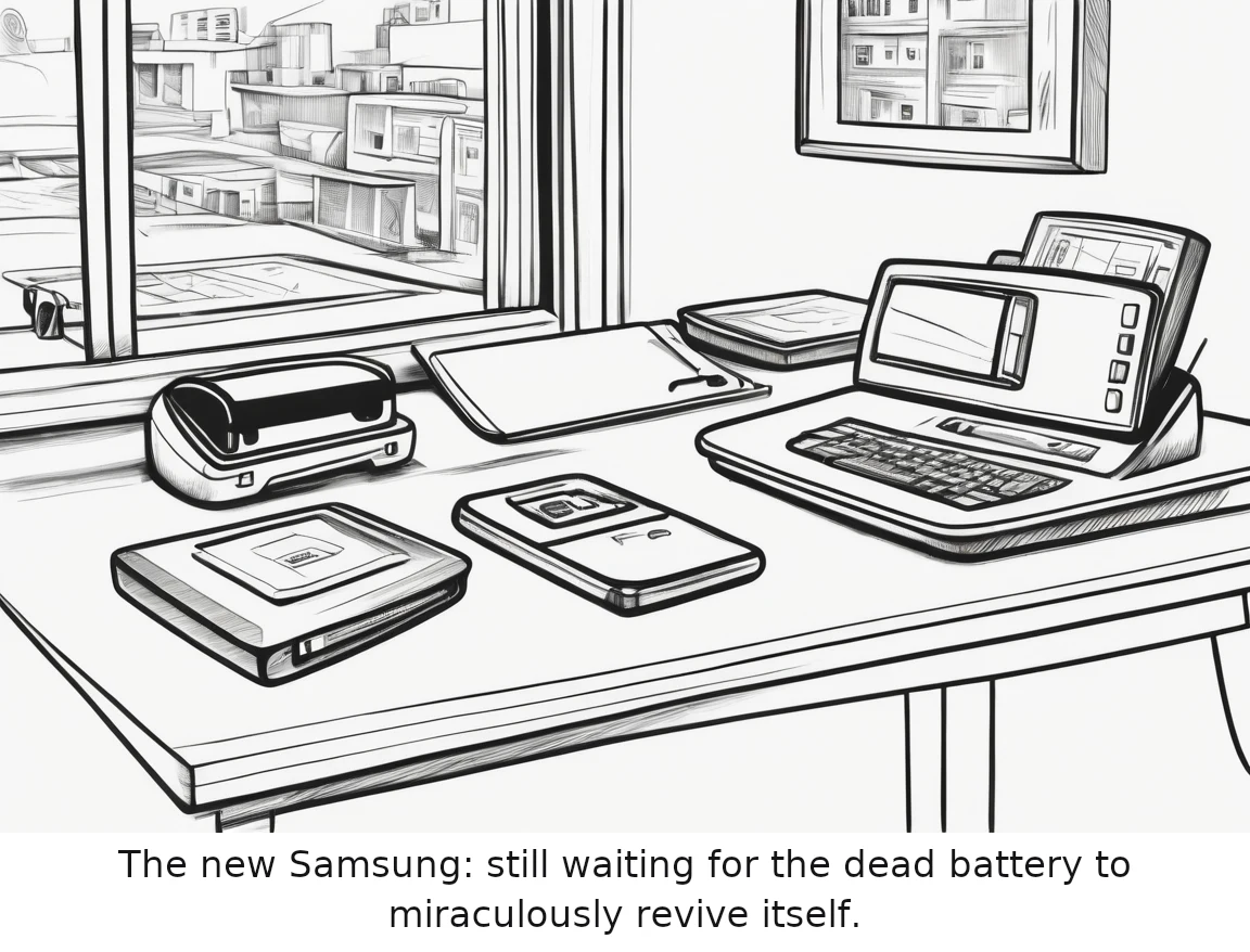 The new Samsung: still waiting for the dead battery to miraculously revive itself.