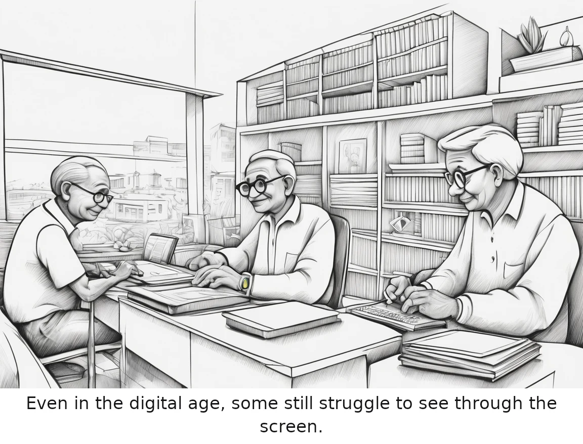 Even in the digital age, some still struggle to see through the screen.