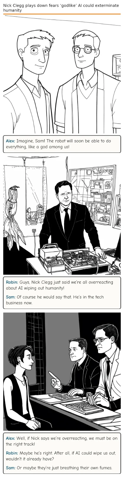 Nick Clegg plays down fears ‘godlike’ AI could exterminate humanity