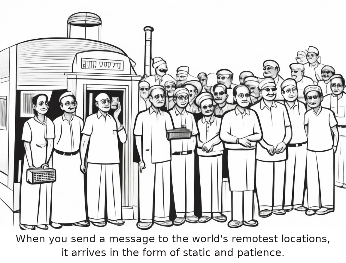 When you send a message to the world's remotest locations, it arrives in the form of static and patience.