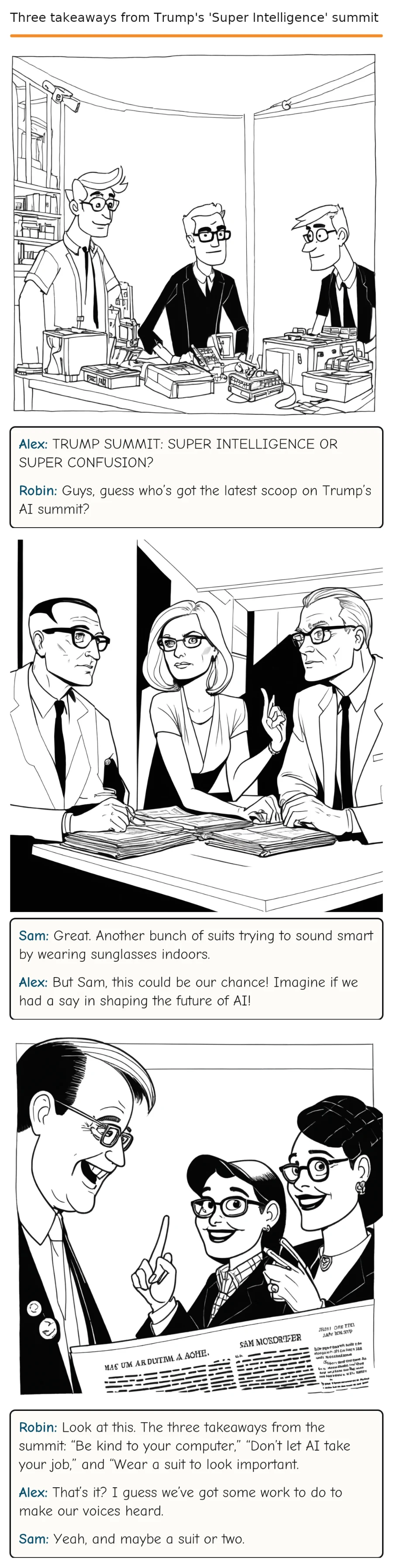 Three takeaways from Trump's 'Super Intelligence' summit — comic strip