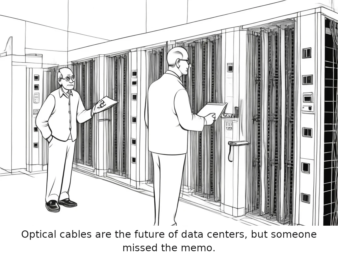 Optical cables are the future of data centers, but someone missed the memo.